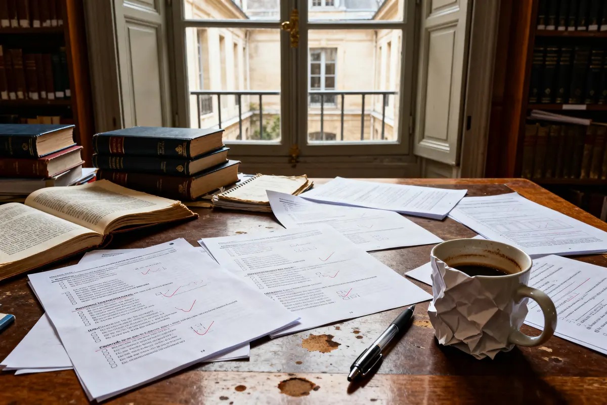 Table de travail avec sujets et corrigés pour le concours adjoint administratif catégorie C